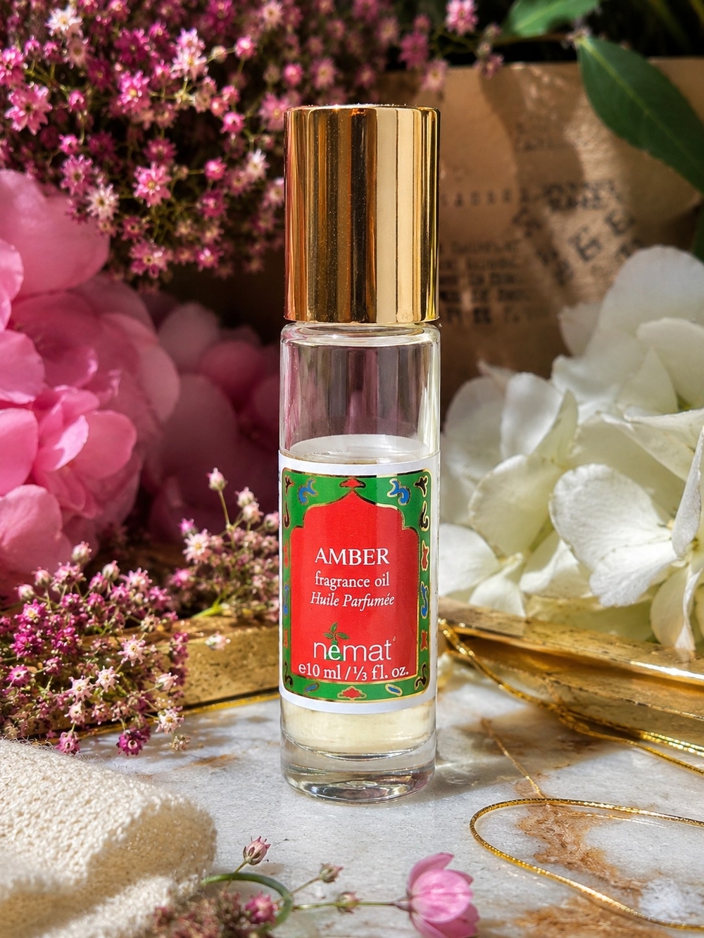 Nemat Amber Perfume Oil 10 ml Roll-On Soft Warm Fragrance